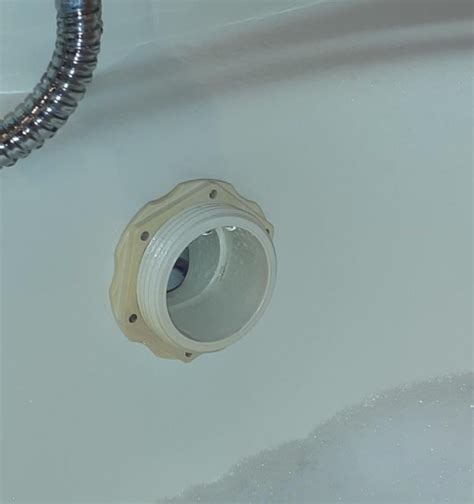 screw on tub overflow cover|Broken screw on overflow pipe